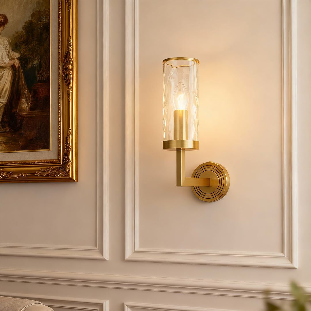 Wall Glass Light Modern Minimalist Style Copper Lamp