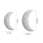 Wall Light Moon Modern Minimalist Resin Bedroom Textured Crescent Lamp