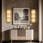 Linear Wall Light American-Style Copper Glass Lamp