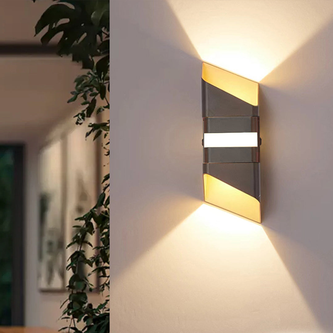 Square Tube LED  Up And Down Outdoor Wall Lights