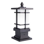 Wall Pillar Lights Outdoor Black Vintage Solar Fence Post Light