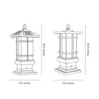 Wall Pillar Lights Outdoor Black Vintage Solar Fence Post Light