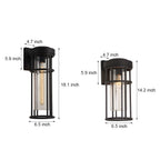Waterproof Black Outdoor Wall Sconce Light Glass Lampshade Design