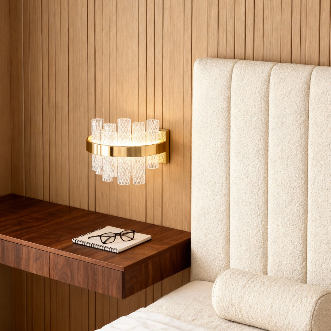 Wall Sconce Glass Modern Stainless Steel Glass Lamp