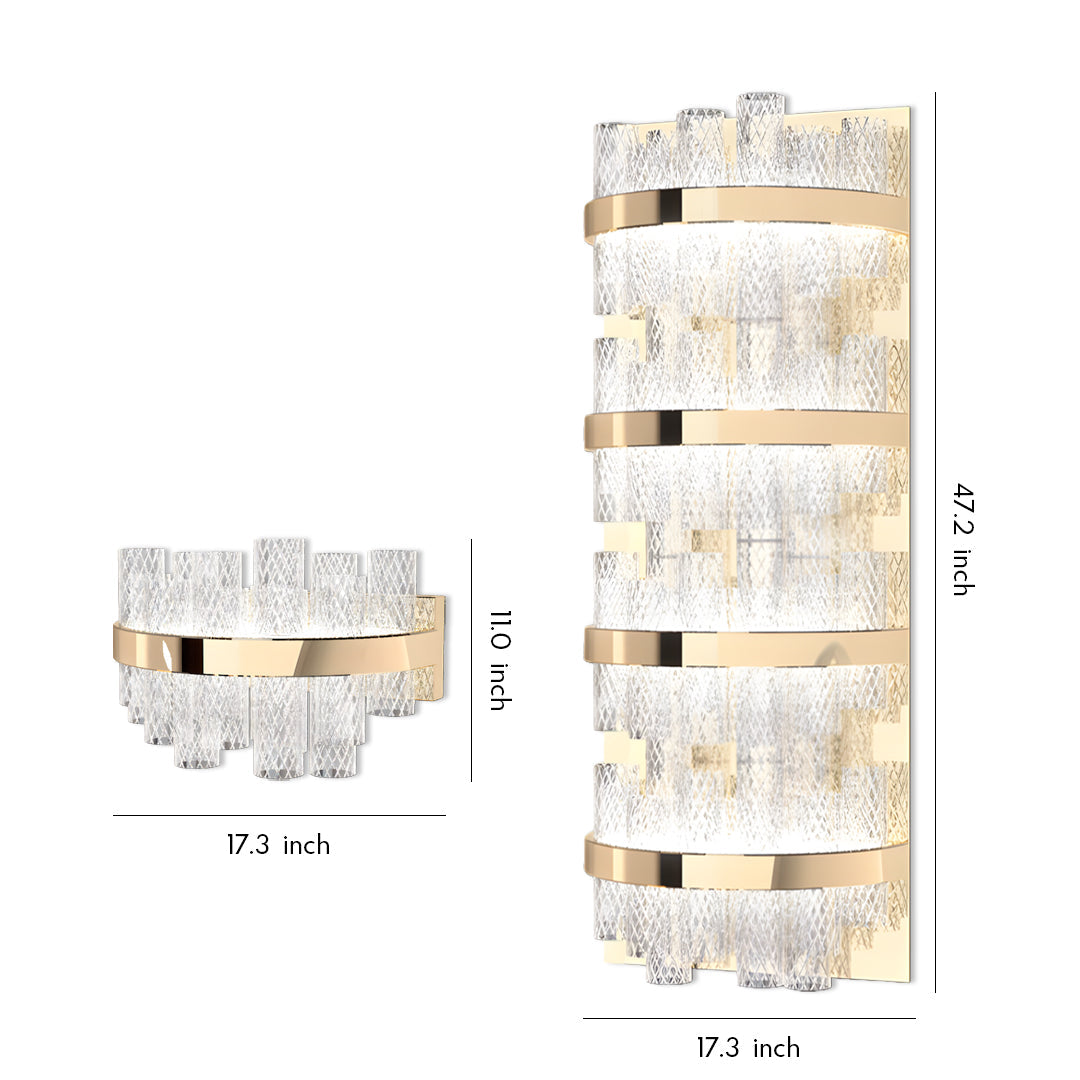 Wall Sconce Glass Modern Stainless Steel Glass Lamp
