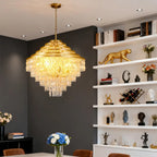 Hanging Shell Chandelier Glamorous Artistic Gyro Ceiling Light