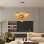 Glass Pendant Chandelier American Luxury Multi-head Ceiling Lights