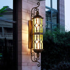LED Outdoor Wall Lighting European Retro Dual-Head Round Lamp