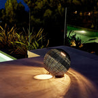 Outdoor Globe Lantern with a Stylish Woven Texture Chic Outdoor Lights