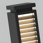 Sleek Stainless Steel LED Louvered Pathway Bollard Lights Modern Waterproof Design
