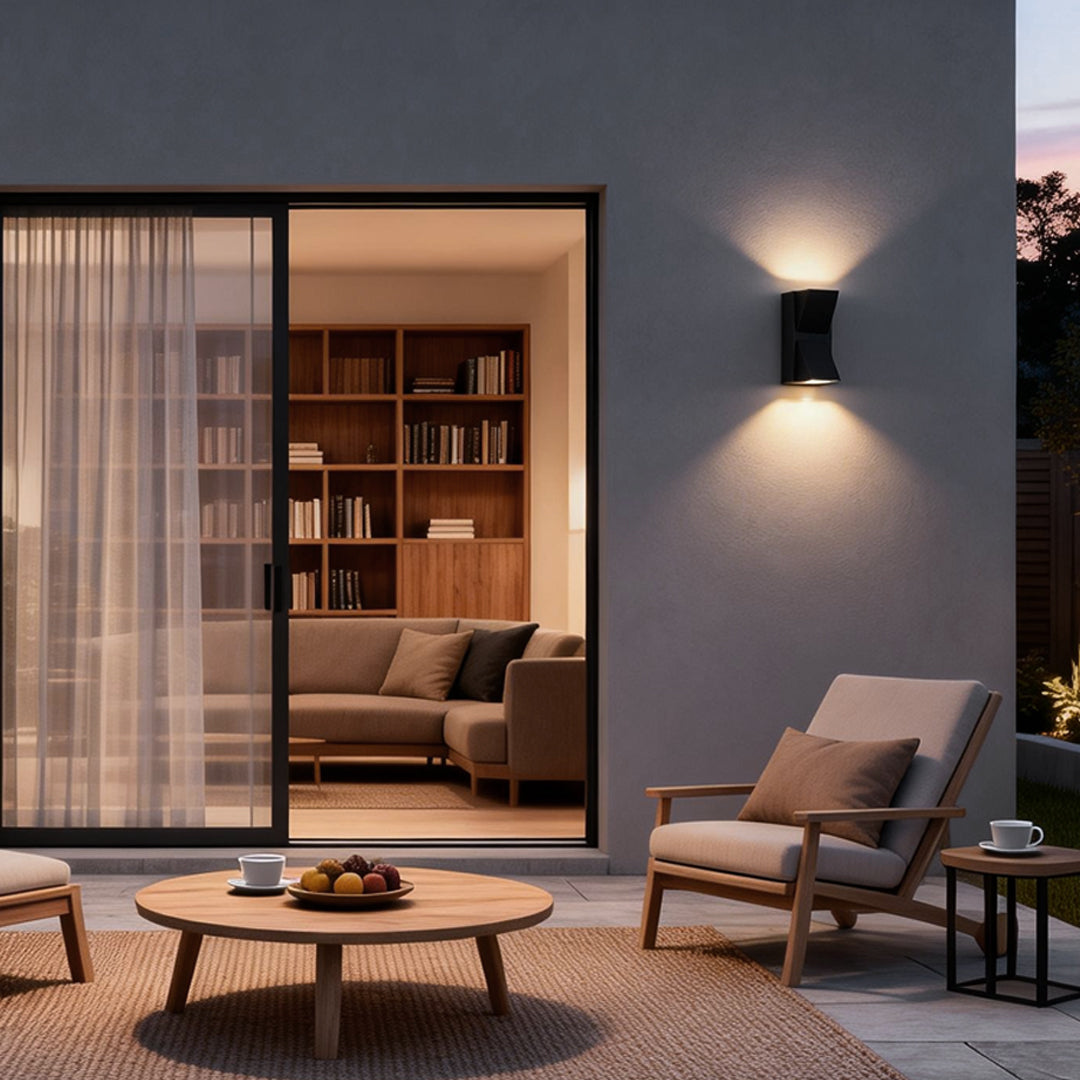 Waterproof Outdoor Porch Lights Dual-Spot K-Shaped LED Light