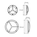 Waterproof Outdoor Wall Lighting Minimalist Trisection Round