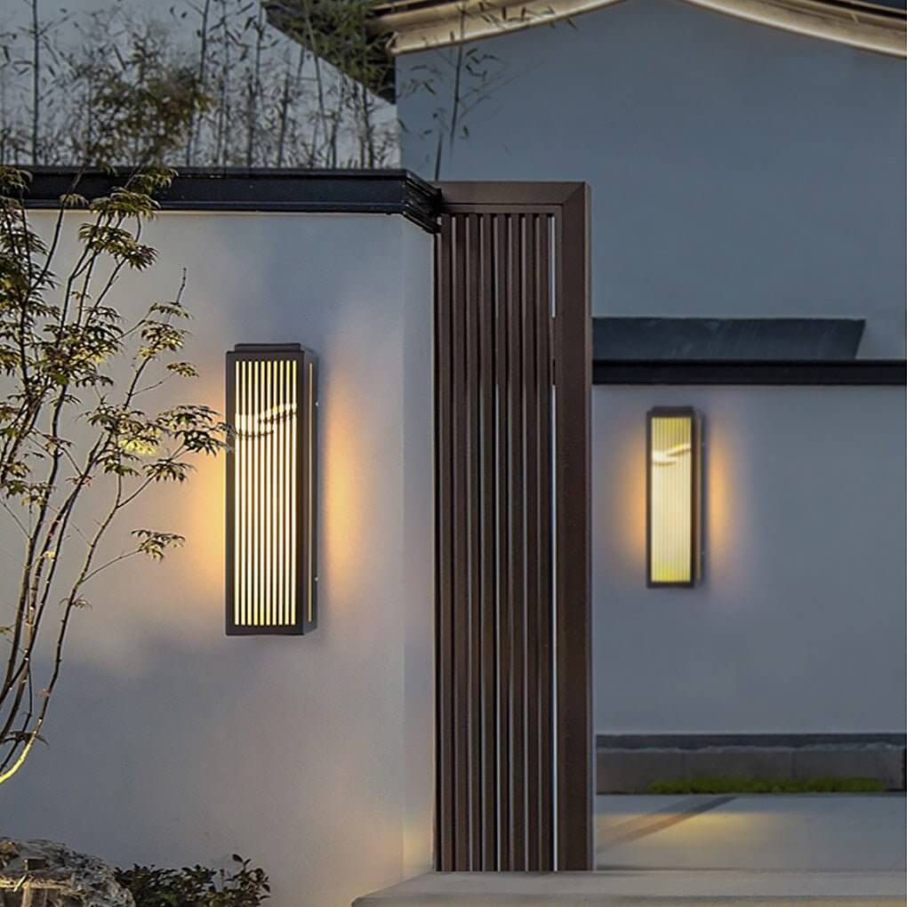 Grille Wall Light Waterproof Unique Slender Design Lamp