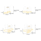 Wavy Circle Rings Three Step Dimming LED White Cream Modern Chandelier
