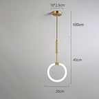Circle LED Gold Modern Pendant Light Hanging Lamp Ceiling Lights