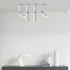 White Adjustable Cylinder Ceiling Spotlights - 1-Light LED 3W