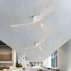 White Ceiling Fan Modern 52-Inch Indoor 3‑blade Fan