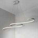 White Chandeliers Modern Creativity Wave Curve Ceiling Light