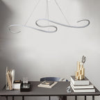 White Chandeliers Modern Creativity Wave Curve Ceiling Light