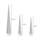 Stainless Steel Waterproof Geometric Floor Lamp with Pyramid Design