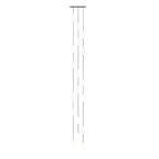 White Long Tube Multi Light Staircase Chandelier