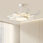 Black Modern Ceiling Fan with Light Minimalist Style Iron Body Light