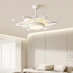 Black Modern Ceiling Fan with Light Minimalist Style Iron Body Light