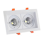 Ceiling Twin Light Rectangular Adjustable Recessed Spotlight