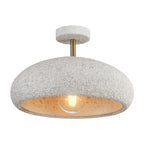 White Semi Flush Ceiling Lights Wabi-Sabi Ambient Ceiling Lamp