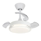 3 Blade Ceiling Fan with Light Flush Mount Quiet Fan Lamp