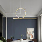 Circle Linear Design LED Modern Pendant Lighting Hanging Ceiling Lights for Dining Room