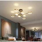 Circular 8-light Design LED Nordic Flush Mount Ceiling Light Chandeliers