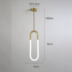 Rounded Rectangle Modern LED Ceiling Lights Hanging Lamp Pendant Light