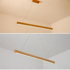 Wood Tube Design LED Modern Pendant Lighting Ceiling Lights