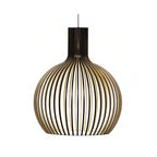 Bird Cage Pendant Light Japanese Basswood Body Wooden Ceiling Light