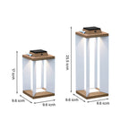Solar Wooden White Outdoor Lantern Modern Outdoor Multi-Purpose Lights