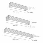 Wooden Wall Lamp Rectangular Waterproof LED Nordic Style Light
