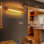 Wooden Wall Lamp Rectangular Waterproof LED Nordic Style Light