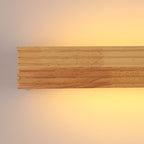 Wooden Wall Lamp Rectangular Waterproof LED Nordic Style Light