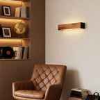 Wooden Wall Lamp Rectangular Waterproof LED Nordic Style Light