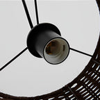 Woven Pendant Lamp American Vintage Rattan Ceiling Light
