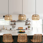 Woven Pendant Lights Japanese Minimalist Ceiling Light