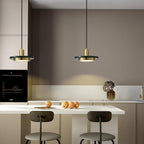 Double Circle Pendant Lighting Classic Metal Marble Ceiling Lights