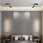 Elongated Modern Pendant Light Shades Metal Acrylic Pendant Lighting