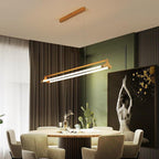 Double LED Bar Lights Gold Metal Dimmbale Pendant Lights
