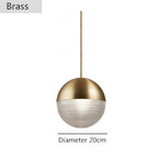 Round Ball Electroplated Glass Metal LED Nordic Pendant Lighting