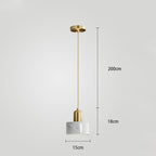 Small Pendant Light Fixtures Electroplated Metal Resin LED Modern Lighting