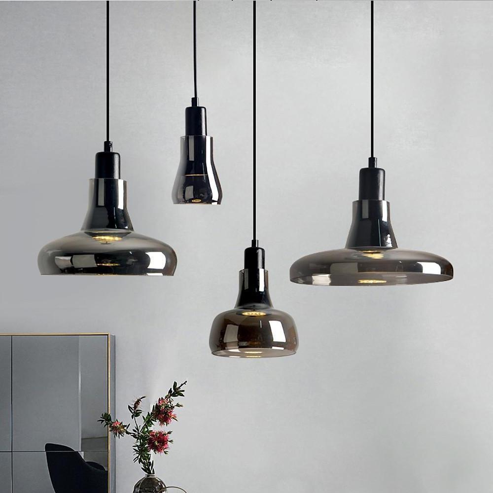 Circular Glass Pendant Lights Modern Nordic Industrial Ceiling Lighting